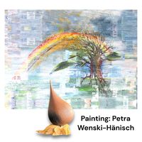 Painting 201 Unikat-Variationen Leinwand Regenbogen mit Lebensbaum 100 x 80 x 2 cm